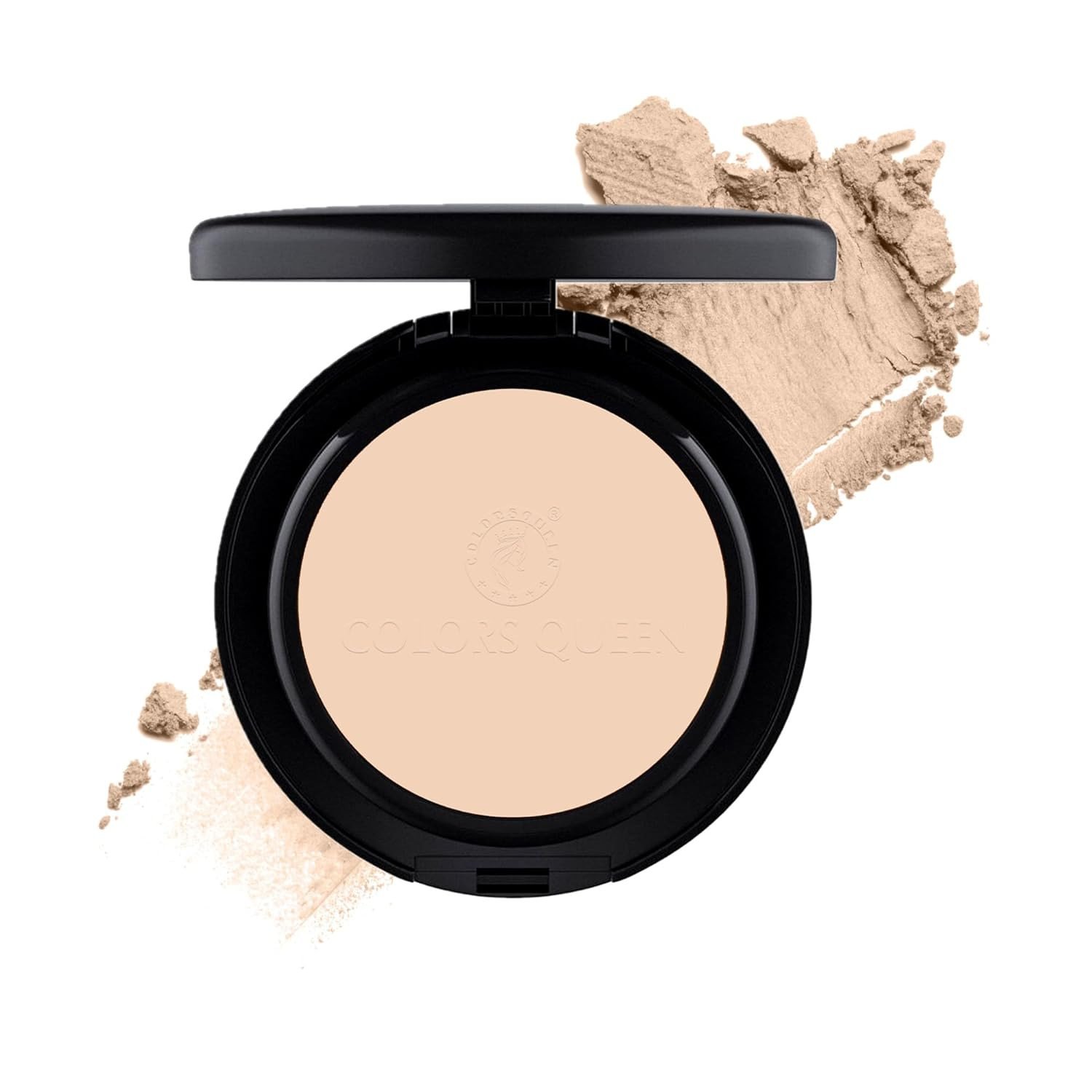 Colors Queen Luminous Silk Compact Powder with Argan Oil – 10g | Oil Control, Matte Compact Powder with Lightweight Formula | Long Lasting Compact Powder for Face Makeup
