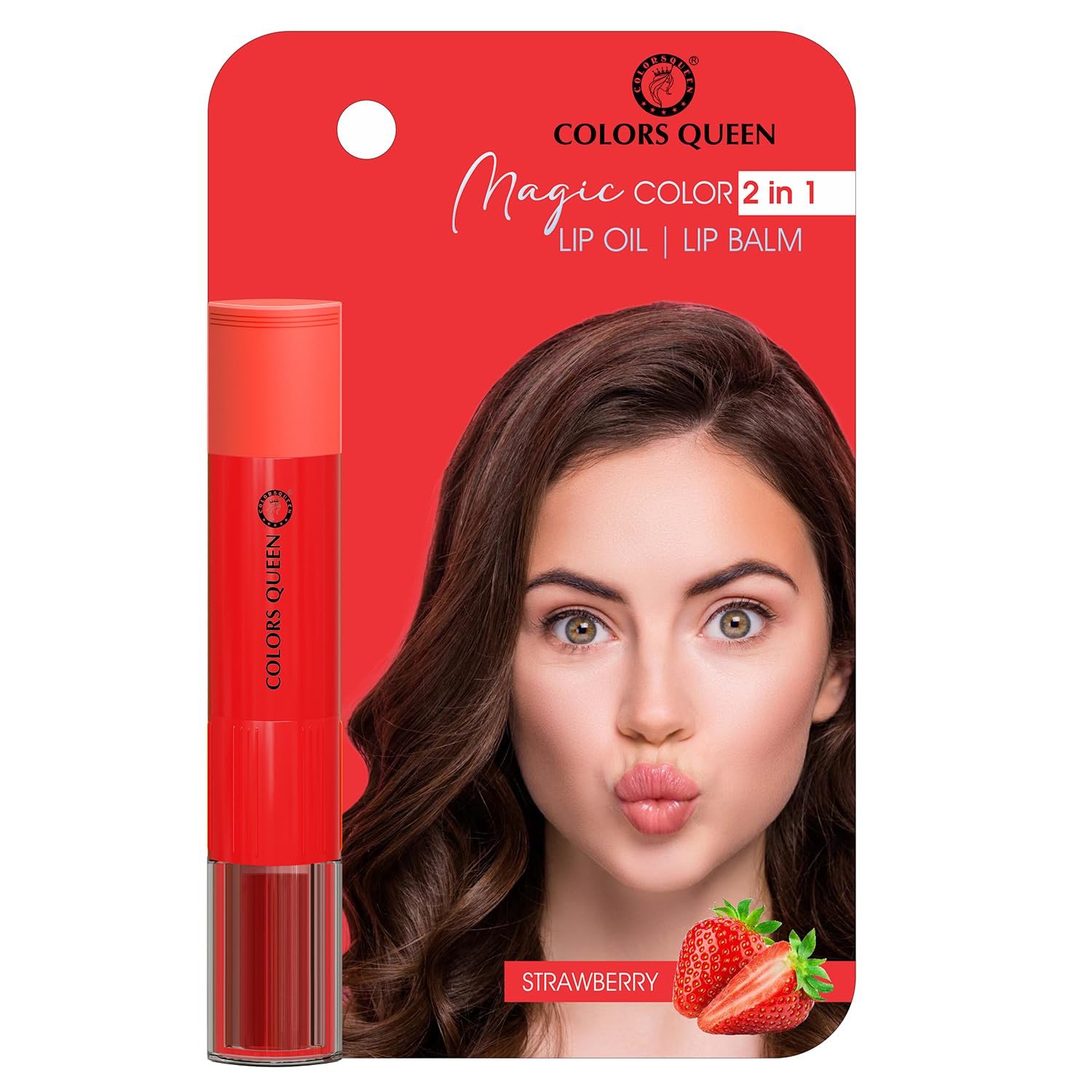 Colors Queen Magic Color 2 in1 Lip Balm & Lip Oil – 4.5g | Nourishing & Moisturizing Lip Balm for Dry and Chapped Lips | Tinted Lip Balm for Women Enriched with Shea Butter & Vitamin E