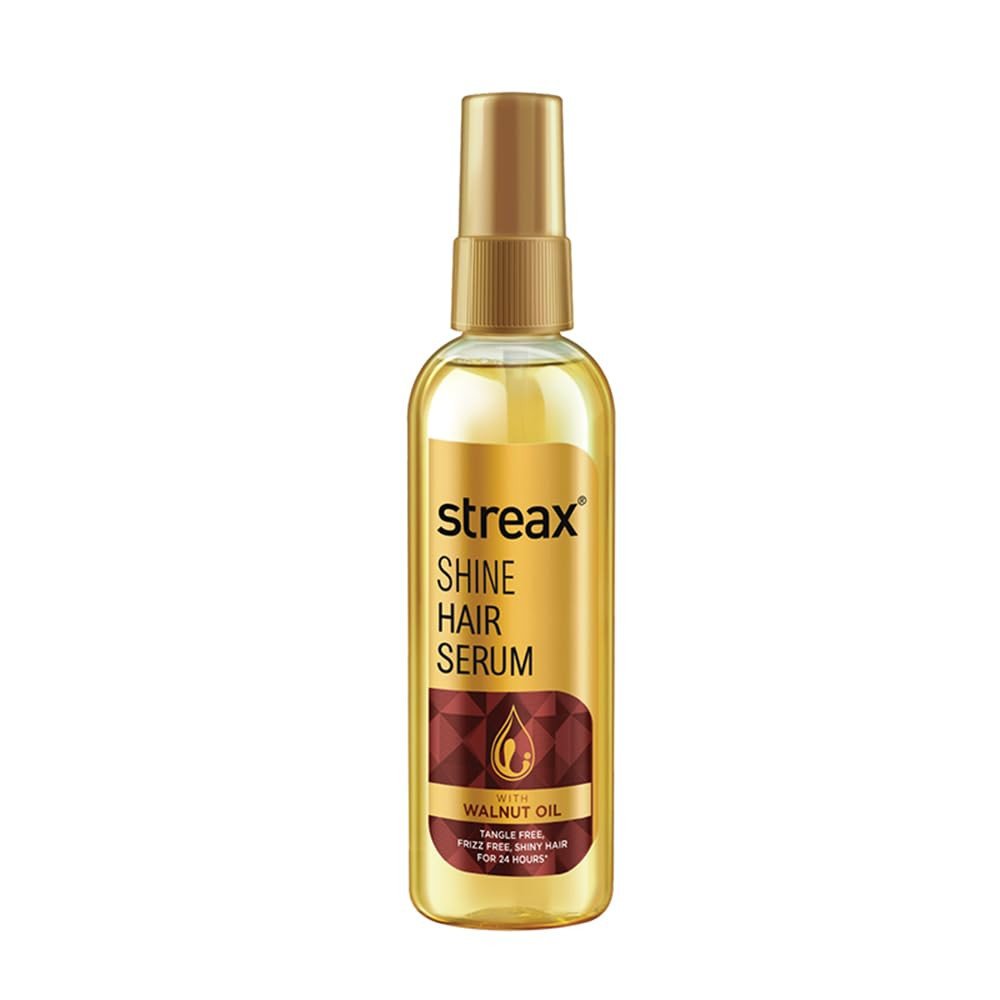 Streax Hair Serum Vitalized with Walnut Oil, For Hair Smoothening & Shine. Hair Serum for dry, frizzy hair for men and women
