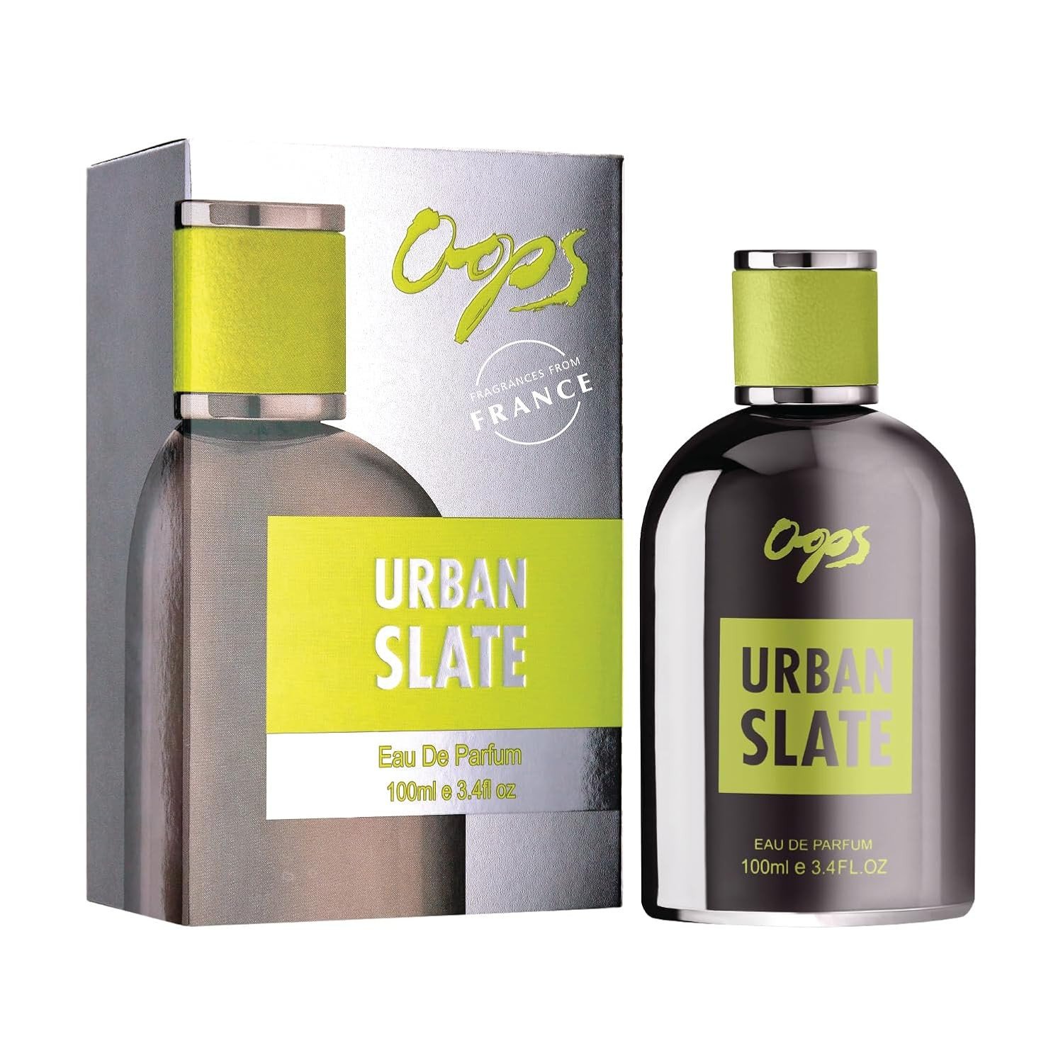 Oops Eau De Parfum - Urban Slate | Leather Woody Musky Scent | Fragrances From France | Luxury Scent With Long Lasting Fragrance | Daily Use Perfume For Men | Ideal Gift For Men | Made in U.A.E