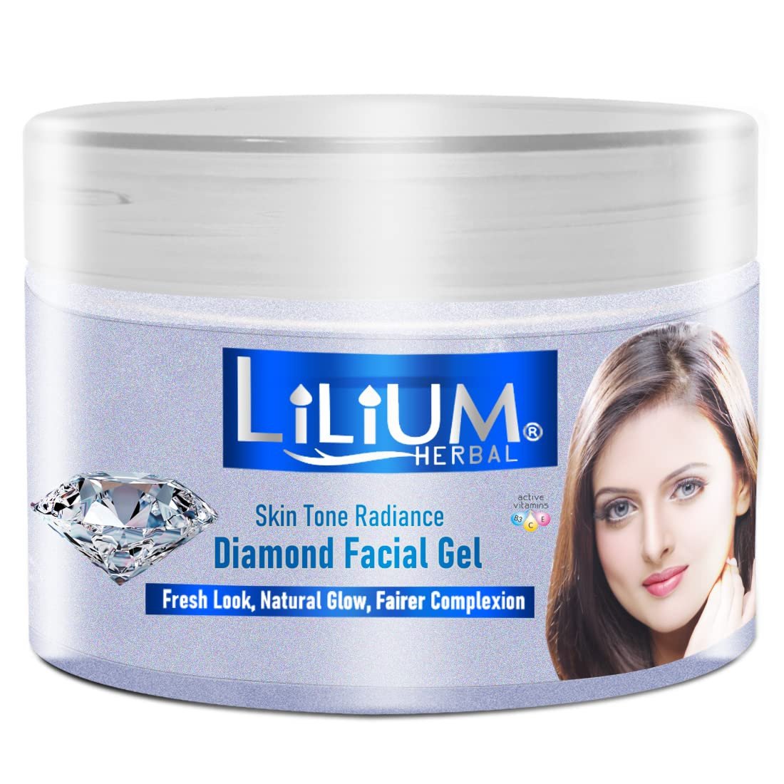 Lilium Skin Tone Radiance Diamond Facial Gel, 250gm | Fresh Look, Fairer Complexion & Natural Glow