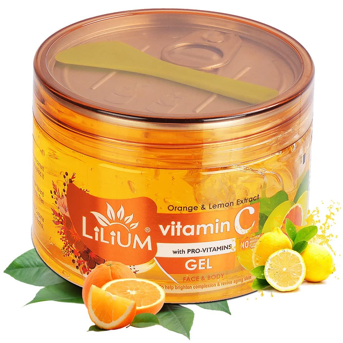 Lilium Vitamin C Face Gel (250G) |Paraben-free Naturally |Reduces Damage Caused By Harmful UV Rays |Vitamins Gel Reviving & Skin Brightening Gel | Nourishes & Tighten The Skin