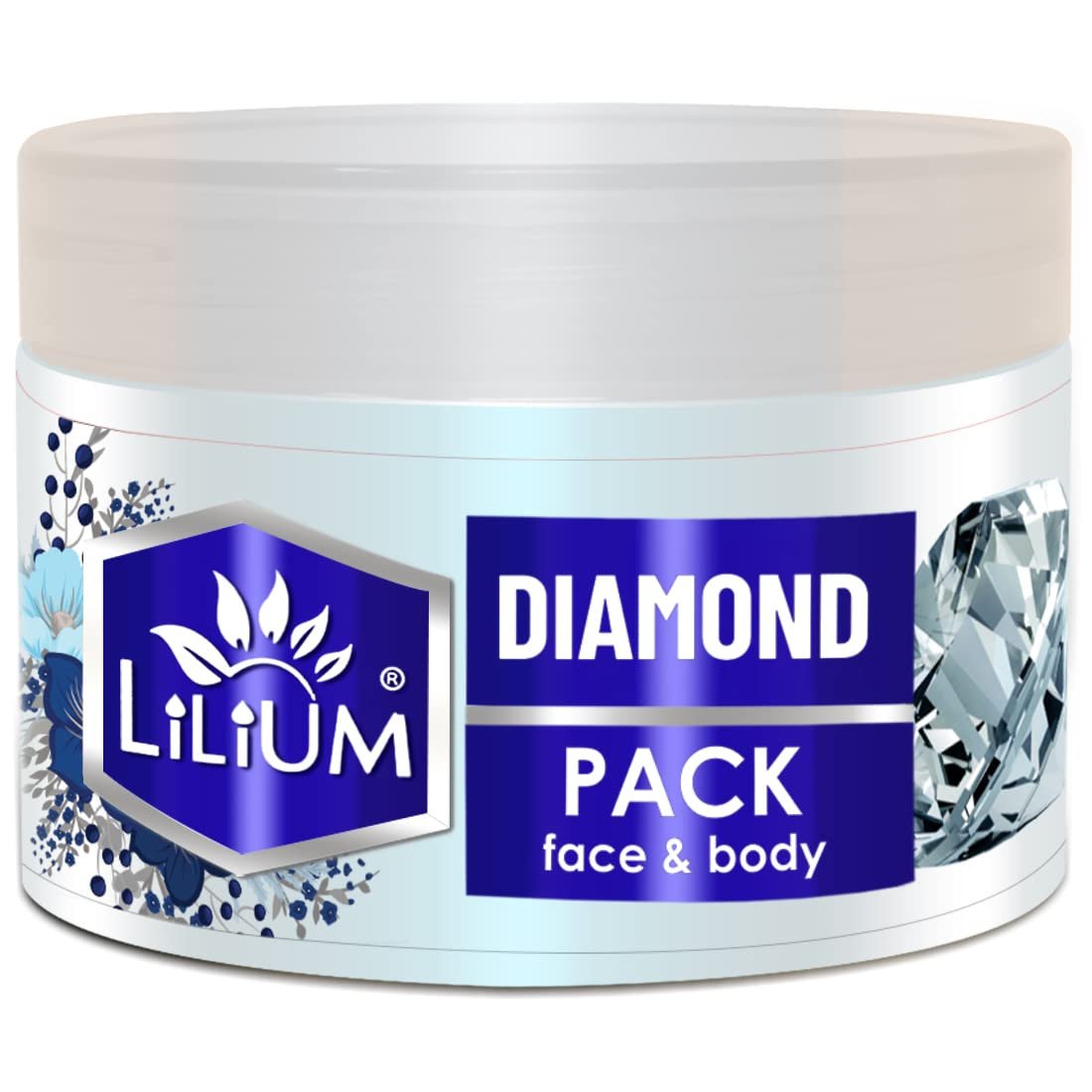Lilium Diamond Face & Body Pack 250gm | Age-Defying Glow & Skin Renewal | Gentle Exfoliation Firming & Tightening | Brightening Effect | 100% Vegan All Skin Types