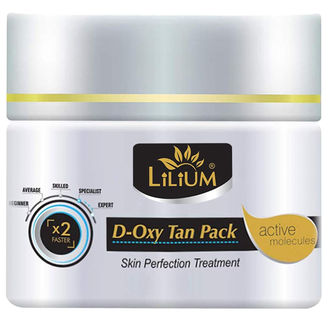 Lilium D Oxy Tan Face Pack | Tan Removal Cream with Kojic & Milk | Sun Damage Protection | Dermatologically Tested, Peroxide Free & 100% Vegan | Men & Women | Hydrating Mask