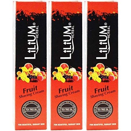 Lilium Herbal Fruit Shaving Cream Pack of 3 (120 ml)