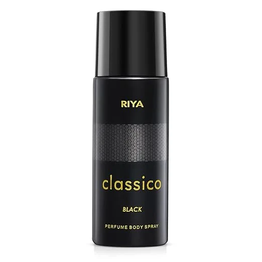Riya Classico Black Perfume Body Spray for Men, Long-Lasting Fragrance | 150 ml