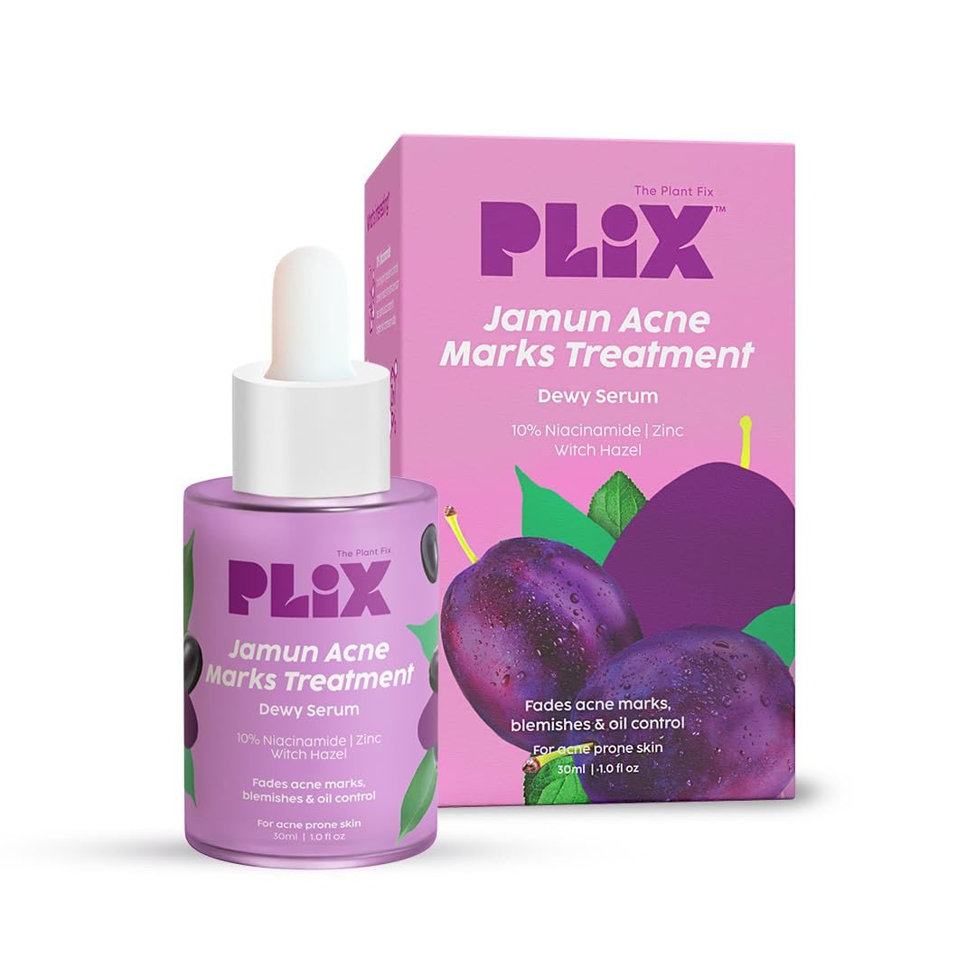PLIX - THE PLANT FIX 10% Niacinamide Face Serum, 30ml (Pack Of 1) For Acne Marks, Blemishes, Oil Control With 1% Zinc & Witch Hazel, Skin Clarifying Jamun Serum For Unisex With Acne-Prone Skin