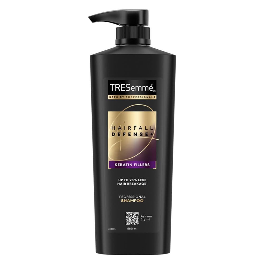 Tresemme Hair Fall Defence, Shampoo, for Strong Hair, with Keratin Protein, Prevents Hairfall due to Breakage, Nourishes Dry Hair & Frizz, for Men & Women