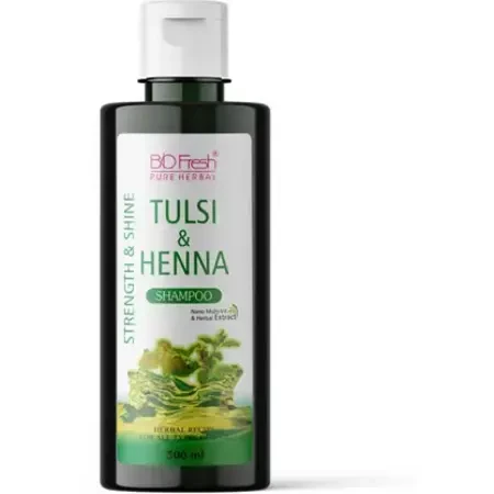 Biofresh Pure Herbal Henna & Tulsi Hair Shampoo for Strenth & Shine (500 ml)