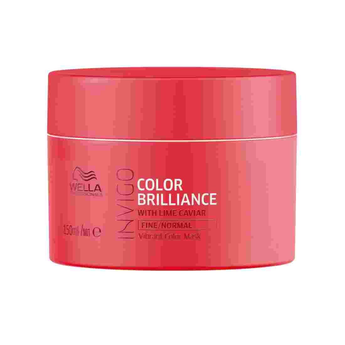 Wella Professionals Invigo Color Brilliance Hair Mask for Coloured Hair | 150 ml | Colour Protecting Treatment for Fine, Normal, Treated Hair | With Lime Caviar
