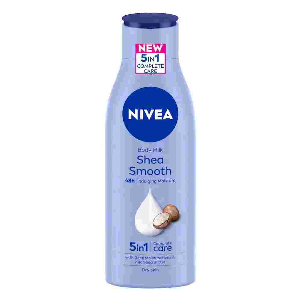 NIVEA Shea Smooth Body Lotion | 48 H Moisturization | With Deep Moisture Serum & Shea Butter | Non Greasy & Healthy Looking Skin