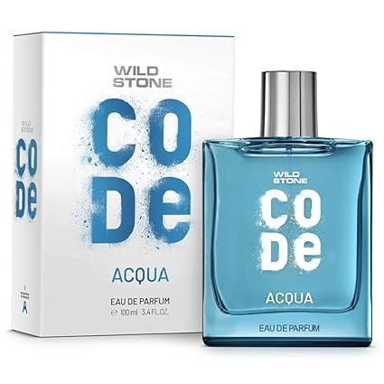 Wild Stone CODE Acqua Perfume for Men, l Long-Lasting Eau De Parfum having Fresh & Oceanic Vibes with Marine, Musk, Amber, and Patchouli Notes|LuxuryMen EDP Perfume