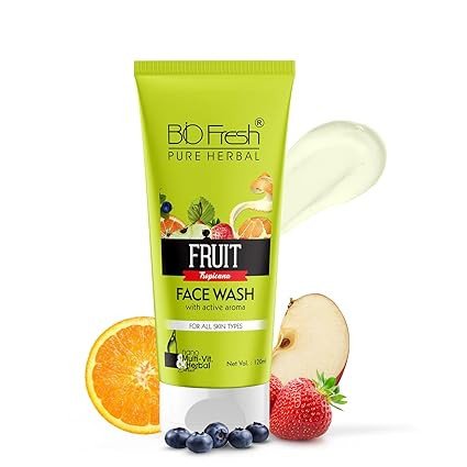 BIOFRESH Tropicana Fruits Face Wash Skincare for Face Helps Fights Dark Spots, Oil Control & Pore Cleansing for All Skin Types (120ML)