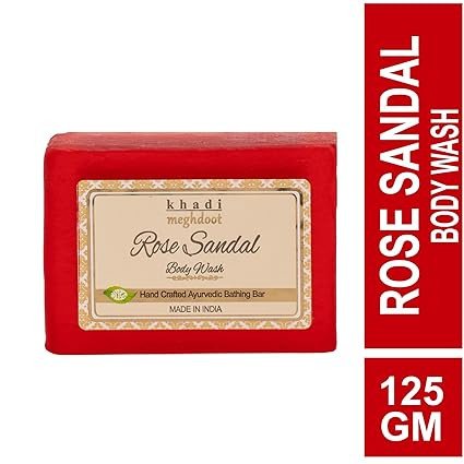 Khadi Meghdoot Rose Sandal Bodywash Soap 125gm