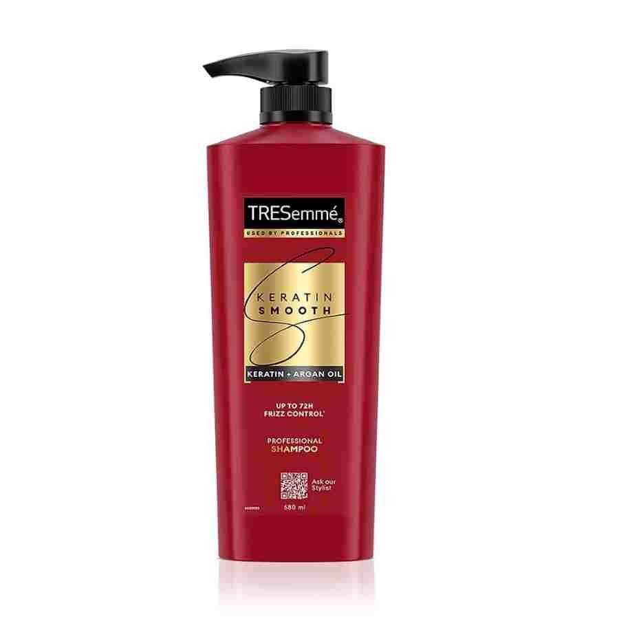 TRESemme Keratin Smooth Shampoo | With Keratin & Argan Oil for Straighter|| Shinier Hair - Nourishes Dry Hair & Controls Frizz|| For Men & Women
