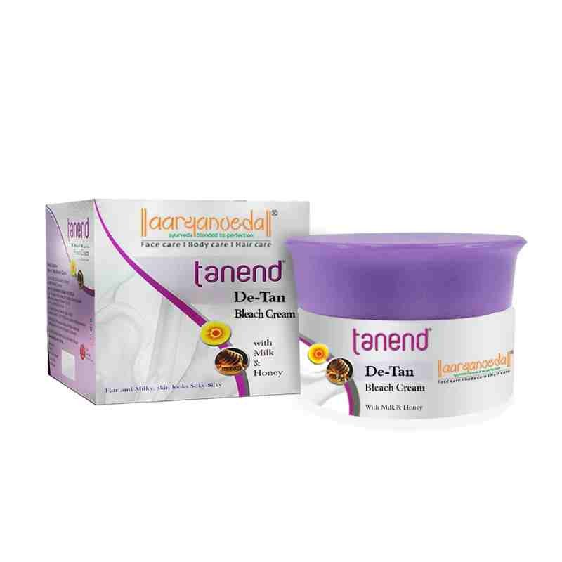 Aaryanveda Tanend De-Tan Bleach Cream with Milk & Honey - 40 gm