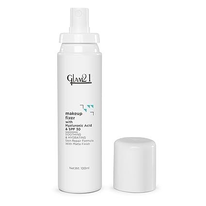 Glam21 Make-up Fixer Spray - Keeps Makeup Intact with a Sparkly Texture | Lightweight & Long-lasting with Hyaluronic Acid & SPF 30 | Flawless Look | Dermatologically Tested