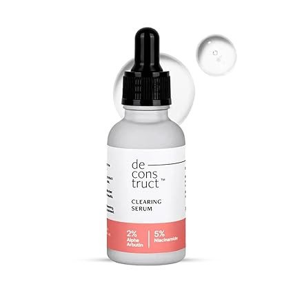 Deconstruct 5% Niacinamide Face Serum For Acne & Dark Spots With 2% Alpha Arbutin | Reduces Pigmentation | For Clear, Blemish-Free, Bright Skin | For Women And Men | Beginner Friendly | 30 Ml