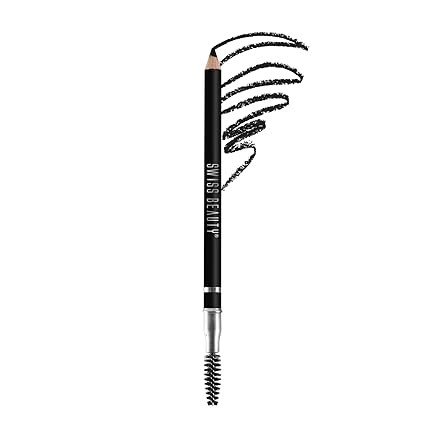 Swiss Beauty Eyebrow Definer Pencil With Spoolie | Smudge Proof, Waterproof And Pigmented Eyebrow Pencil 1.5gm
