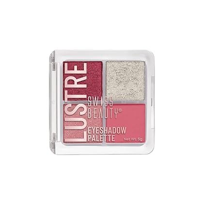 Swiss Beauty Lustre Eyeshadow Palette | 4 Highly Pigmented Shades in Matte & Shine |Long-Lasting | All Skin Types  5gm