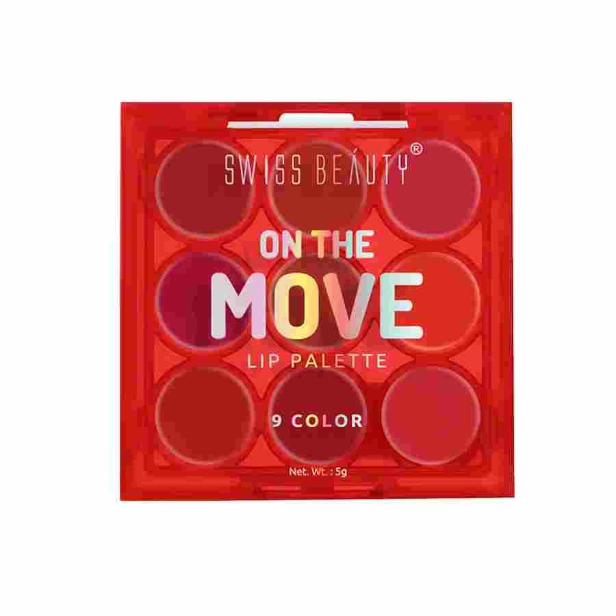 Swiss Beauty On the Move Pigmented Lip Palette | Matte Finish | Travel Friendly 5gm