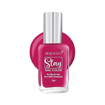 Swiss Beauty Slay Nail Color | Glossy Finish, Long Lasting Nail Polish | Chip resistant, Quick drying Nail Paint