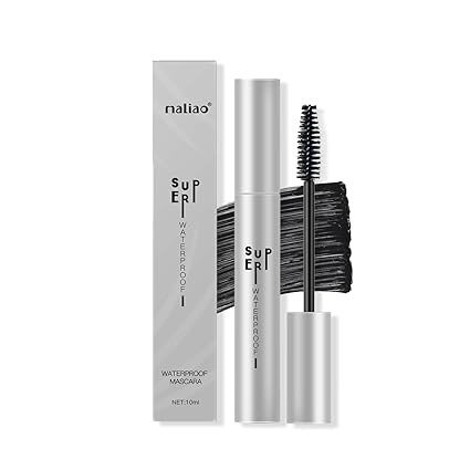 Maliao Long Lasting Super Waterproof Mascara & Defined Volume with No Clump, Gives Lashes Intense Volumising, Suitable for Sensitive Eyes, Soft Fibre Brush Washable, Natural Finish Black, 10ml M274