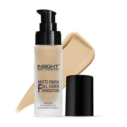 Insight Cosmetics Matte Finish Full Cover Foundation | Dewy Finish | High Coverage | Paraben Free | Lightweight