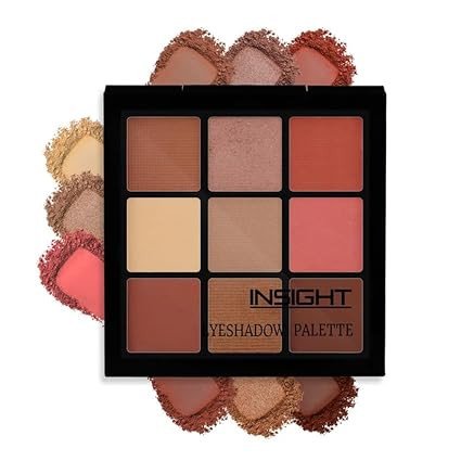 INSIGHT Cosmetics 9 Color Eyeshadow Pallate Powder |Matte|Shimmer|Beginner Friendly and Long Lasting Eye Shadow Palette|Long Wearing And Easily Blendable Eye Makeup Palette
