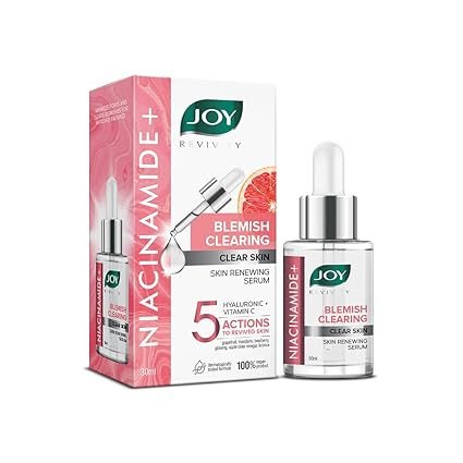 Joy Blemish Clearing Niacinamide Face Serum for Clear Skin | Skin Renewing Serum for Improving Skin Complexion | Suitable for Men & Women - And All Skin Types (30ml)