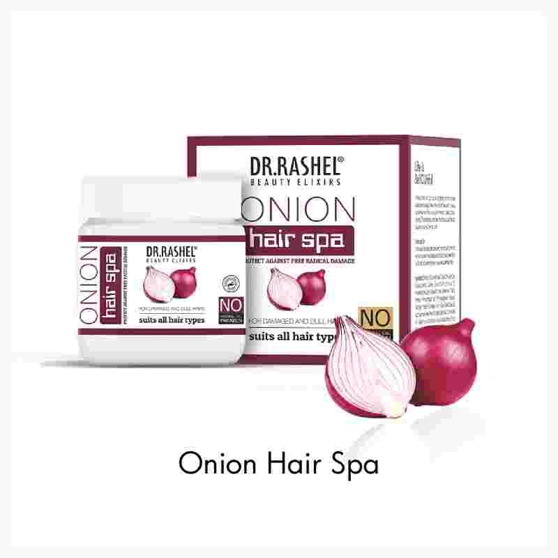 Dr. Rashel ONION HAIR SPA WHICH PROTECTS AGAINST DAMAGES & DULL HAIRS, STRENGTHEN HAIRS  (360 ml)