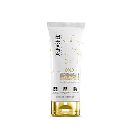 DR. RASHEL GOLD FACIAL CLEANSER DEEP CLEANSES SKIN, IMPROVE BLOOD CIRCULATION, PARABEAN & SULPHATE FREE (80ml)