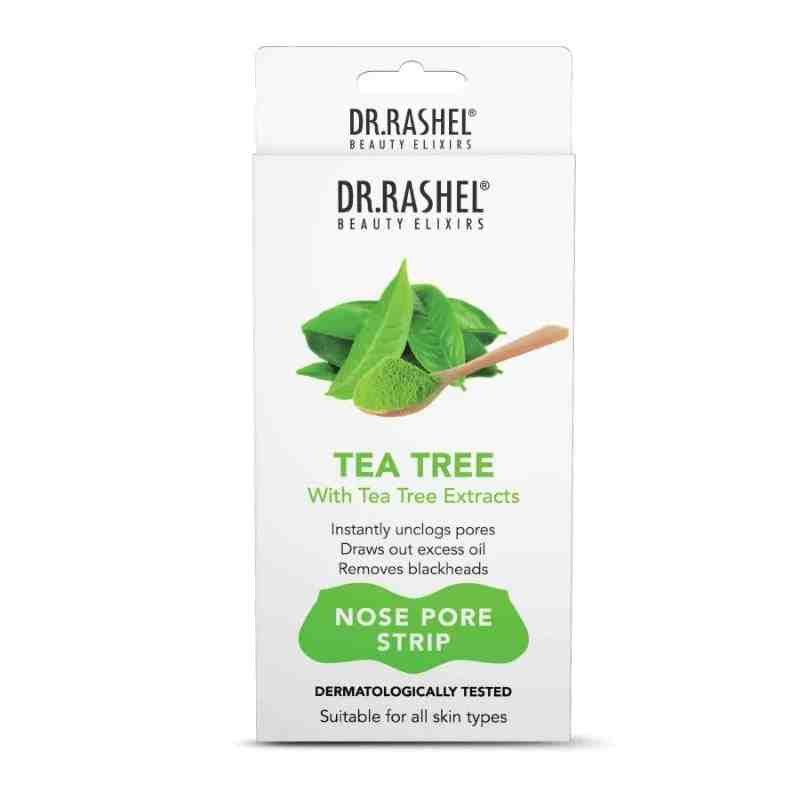 DR.Rashel Nose Pore Strips For Pore Cleansing | Deep Cleansing Nose Strips For Instant And Painless Blackheads Removal | Deep Purifying Blackhead Remover Strips for Nose | 10 PCS (Tea Tree)