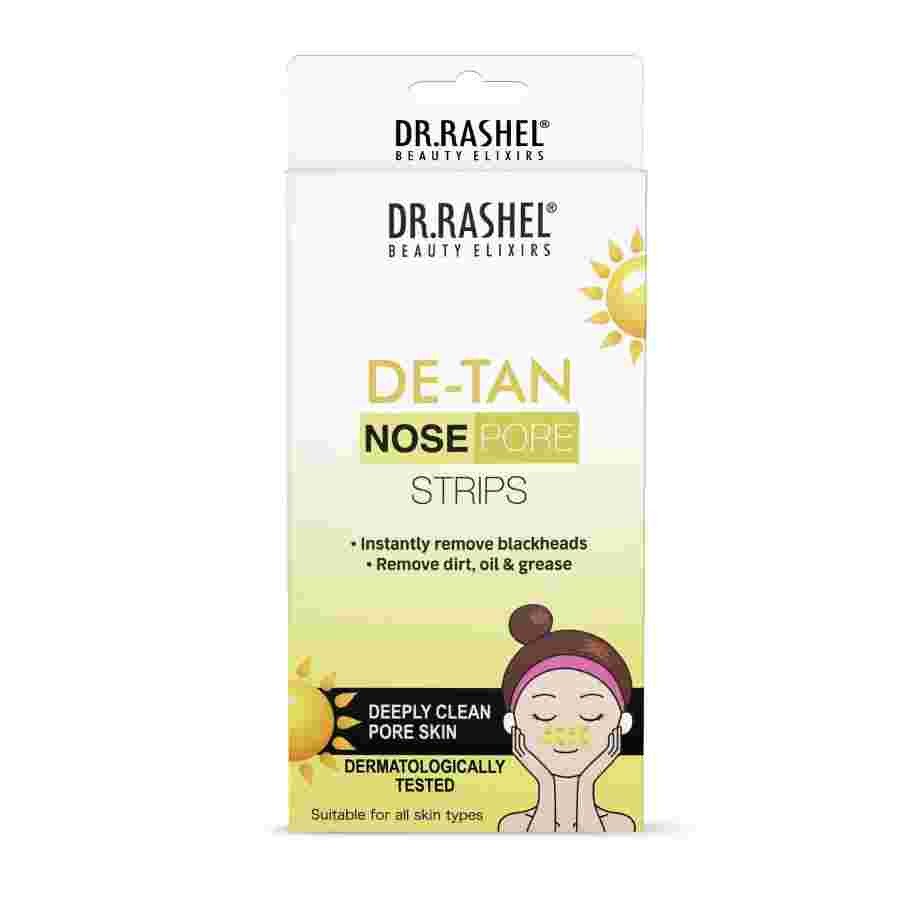 DR.Rashel Nose Pore Strips For Pore Cleansing | Deep Cleansing Nose Strips For Instant And Painless Blackheads Removal | Deep Purifying Blackhead Remover Strips for Nose | 10 PCS (De-Tan)