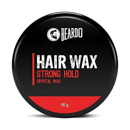Beardo Stronghold Hair Wax For Men, | Crystal Hair Wax with Aloe Vera & Castor Oil | Hair Wax Men | Hair Styling Wax for Glossy Finish & Shine | Strong Hold Hair Wax