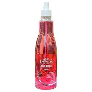 Lilium Herbal Rose Skin Toner For Glowing Skin, Hydrates, Nourishes, Pore Tightening & Mild Exfoliation Suitable For All Skin Type, Oily, Dry, Sensitive & Normal, Women & Men, 500ml