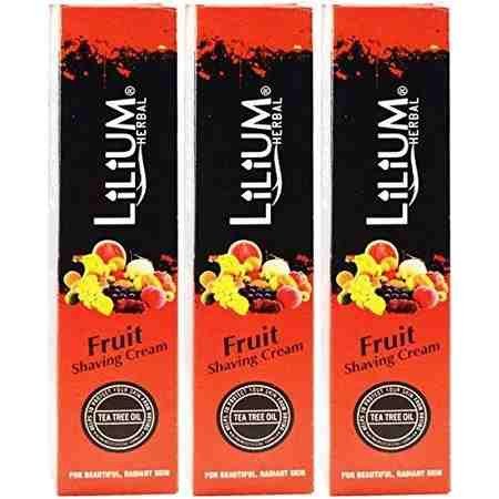 Lilium Herbal Fruit Shaving Cream Pack of 3 (120 ml)