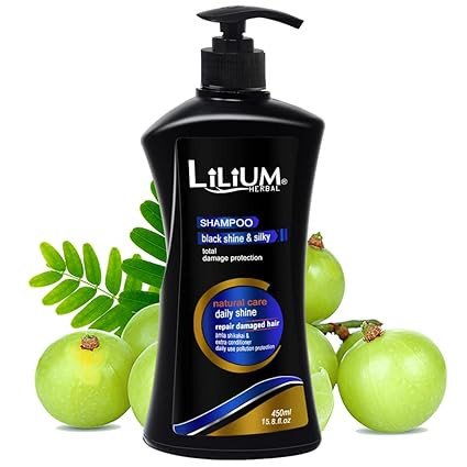Lilium Black shine & silky Shampoo for Total Damage Protection 450ML