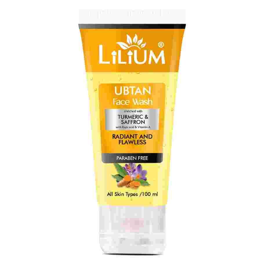 Lilium Ubtan Face Wash 100ml | Enriched with Turmeric & Saffron | Radiant & Flawless | Paraben Free | All Skin Types