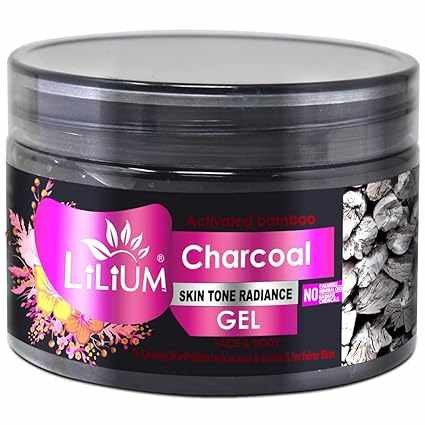 Lilium Activated Bamboo Charcoal Skin Tone Radiance Gel For Nourishes & Tighten The Skin, 250g