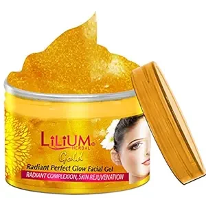 Lilium Skin Rejuventation Perfect Glow Gold Facial Gel, 250gm
