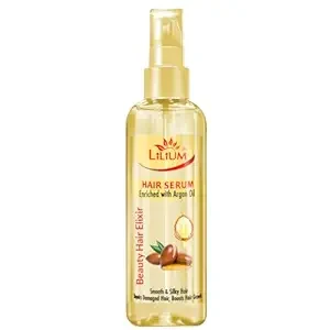 Lilium Hair Serum | Enriched With Argon Oil | Beauty Hair Elixir | Smooth Silky & Nourishing | Repairs Damaged Hairs | Frizz Control & Boosts Hair Growth | for Women & Men | 100% Vegan