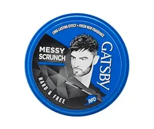Gatsby Hair Styling Wax - Hard & Free, For Messy Scrunch Style, Non Sticky, Anytime Re-Stylable & Easy Wash Off