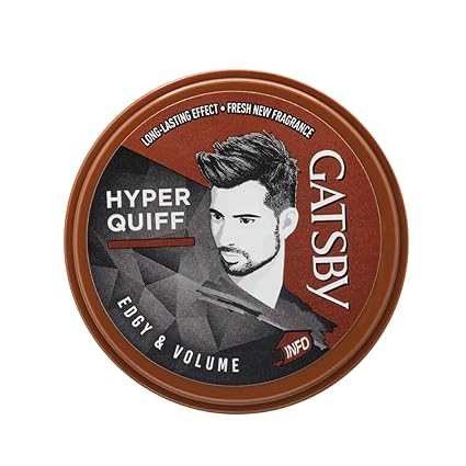 Gatsby Hair Styling Wax - Edgy & Volume, For Hyper Quiff Style, Non Sticky, Volumizing Finish, Anytime Re-Stylable, Easy Wash Off