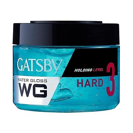 Gatsby Leather Water Gloss - Hard, Wet Look Hair Gel, Shine Effect, Long Lasting Hold, Non Sticky, Easy Wash Off, Holding Level 3