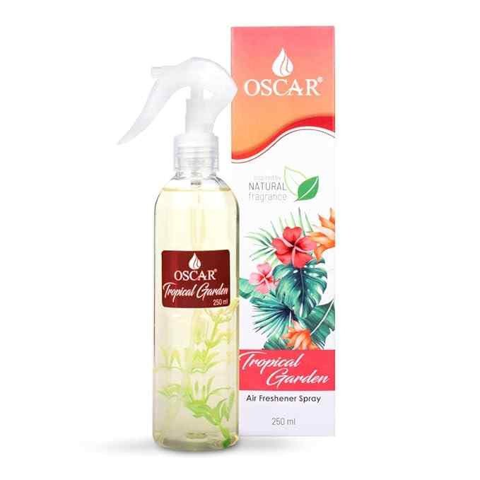 Oscar Natural Tropical Garden Air Freshener Spray | Air Freshener for Home, Bathroom, Office & Car | Long Lasting Natural Floral Topical Garden Fragrance | Floral Room Freshener Spray |250ml