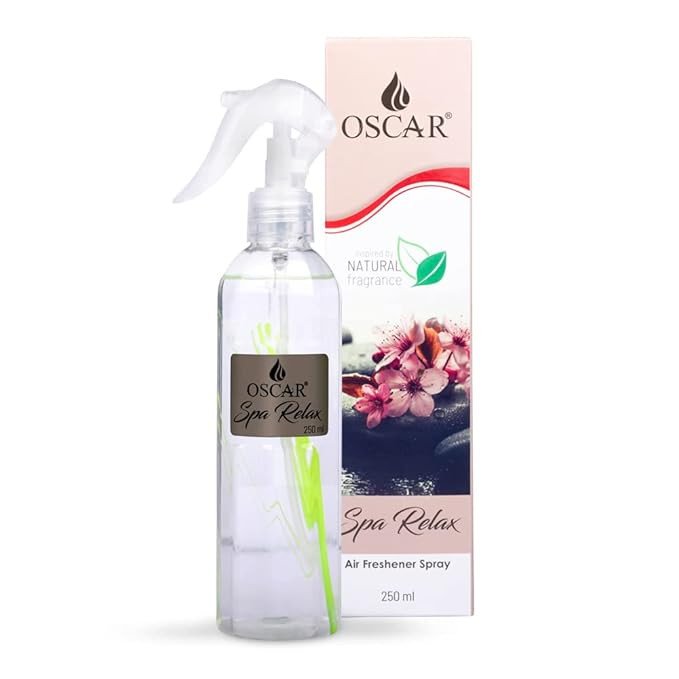 Oscar Spa Relax Freshener Spray | Air Freshener for Home, Bathroom, Office & Car | Long Lasting Spa Relax Fragrance | Room Freshener Spray |250ml