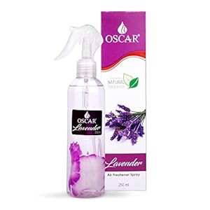 Oscar Natural Lavender Air Freshener Spray | Air Freshener for Home, Bathroom, Office & Car | Long Lasting Natural Floral Lavender Fragrance | Floral Room Freshener Spray |250ml