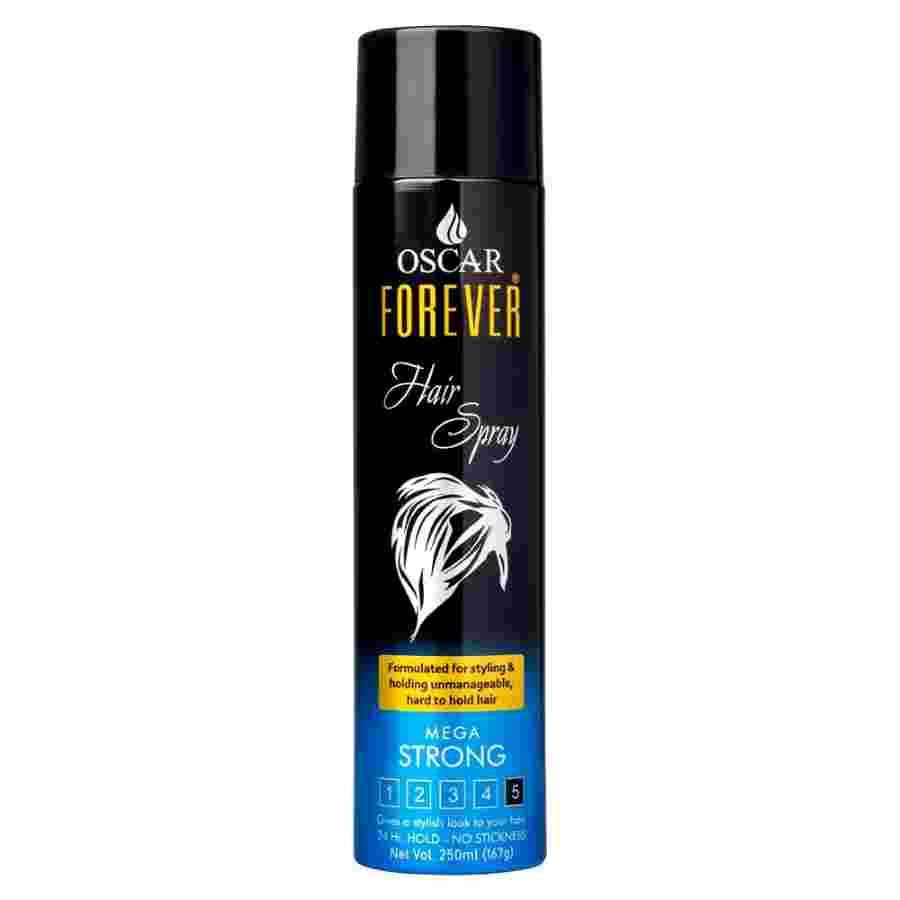 Oscar Forever Hair Spray - Strong Hold, Styling with Nourishment for men & women