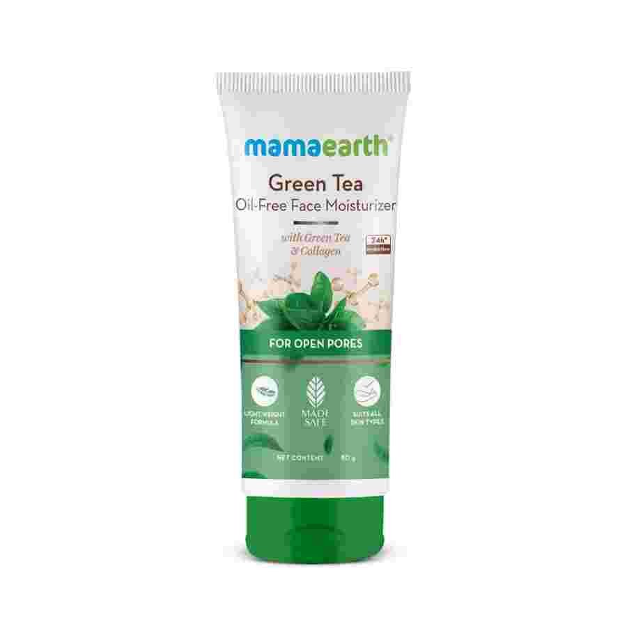 Mamaearth Green Tea Oil-Free Face Moisturizer with Green Tea & Collagen for Open Pores - 80 g